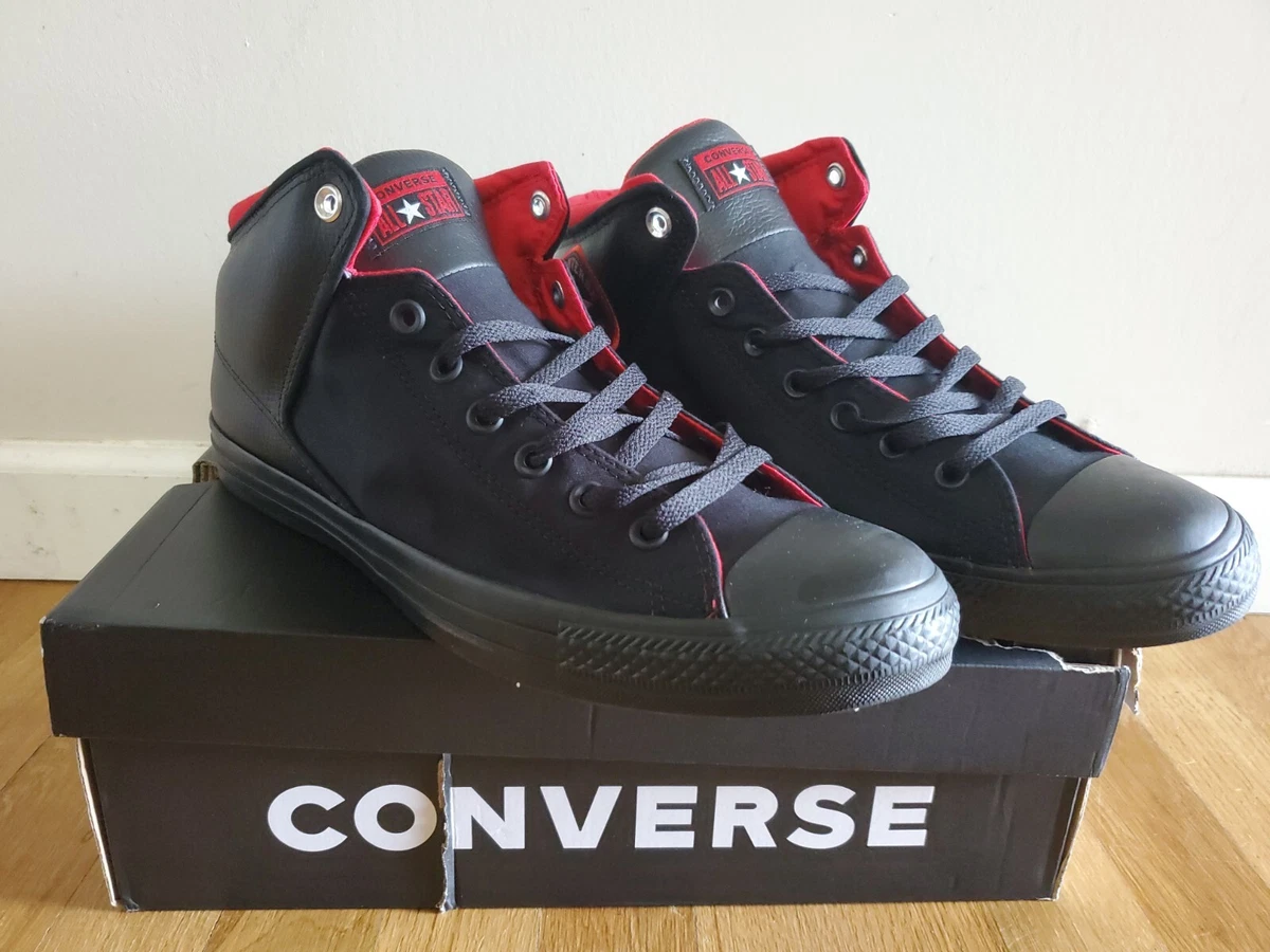 Converse Men s CTAS High Street H Black Red Sneakers Size 12 NWB 164883C