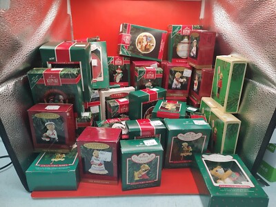 Lot Of 40 New Mixed HALLMARK Ornaments Bulb Mixed Dates Collector Some Box  Wear