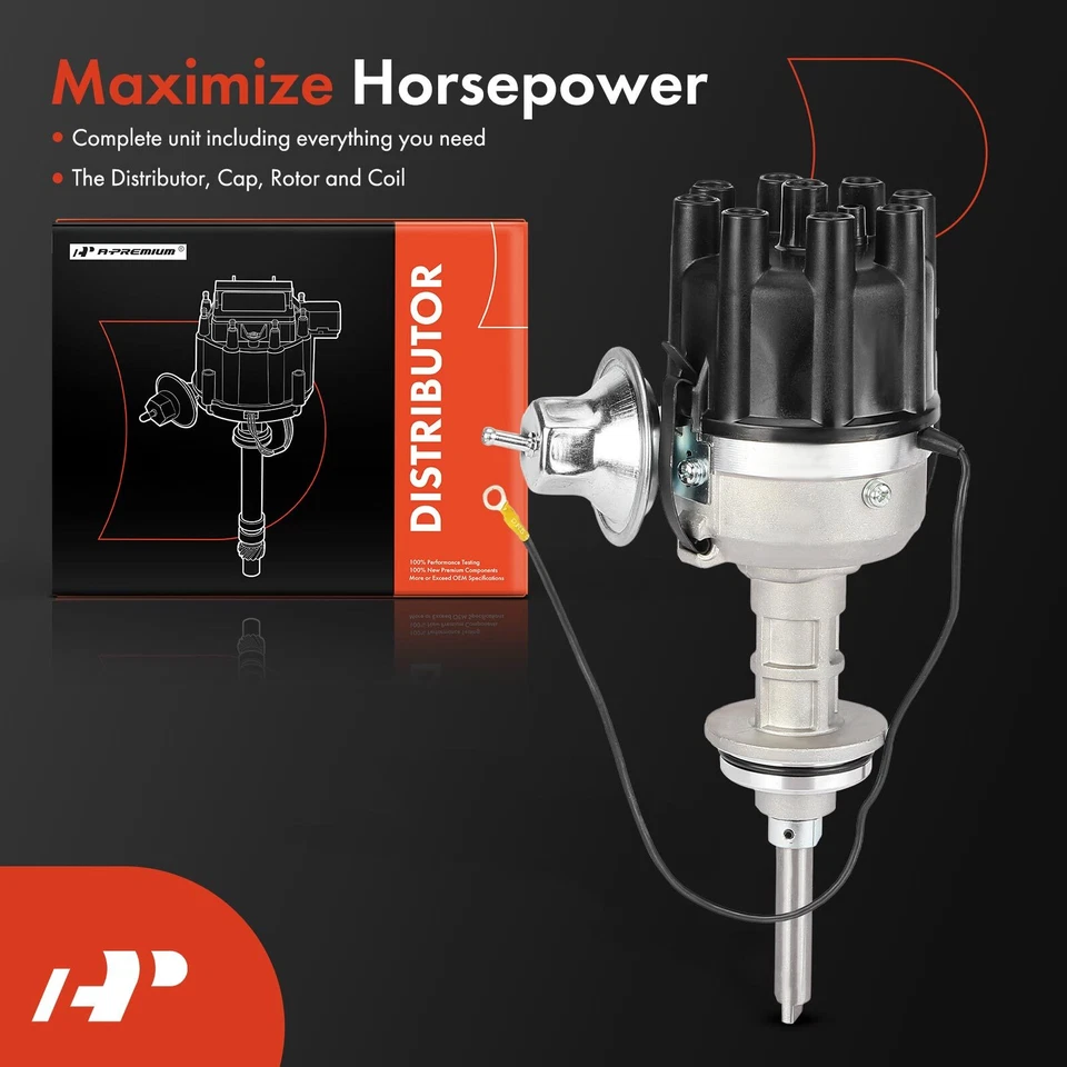 Distribuidor con tapa y rotor para Chrysler Newport Plymouth Duster 1970-72 Fury VIP Foto 2 de 4