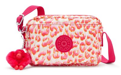 kipling Basic Print Abanu Crossbody S Umhängetasche Tasche Latin Cheetah weiß