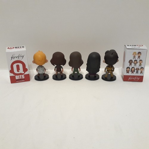 Firefly Q Bits LOT of 5 mini PVC Figures Mal Inara Wash Kaylee Zoe Loot Crate - Picture 2 of 13