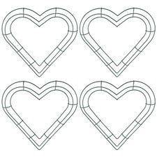 4 Pcs Wire Wreath Frame Rings 11.8 inch Metal Wreath Form Crafts Floral for W...
