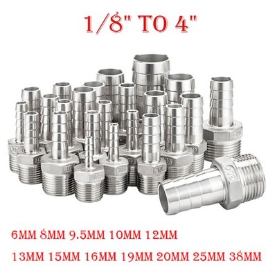 1/8 auf 4'' Schlauchnippel Außen-gewinde Fitting Druckluft Wasser Adapter Stecker