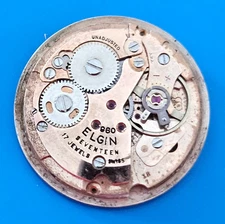 ELGIN 960 17J Watch Movement (BALANCE RUNS WHEN ROTATED)  lot115