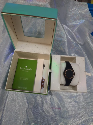 Charm Kate Spade New York Smalto Placcato Oro Activity Tracker NUOVO CON SCATOLA NERO