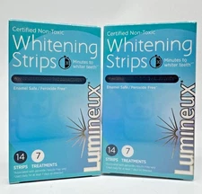 Lumineux Teeth Whitening Strips 2PK (14 Strips Each) – 7 Treatments, Enamel Safe