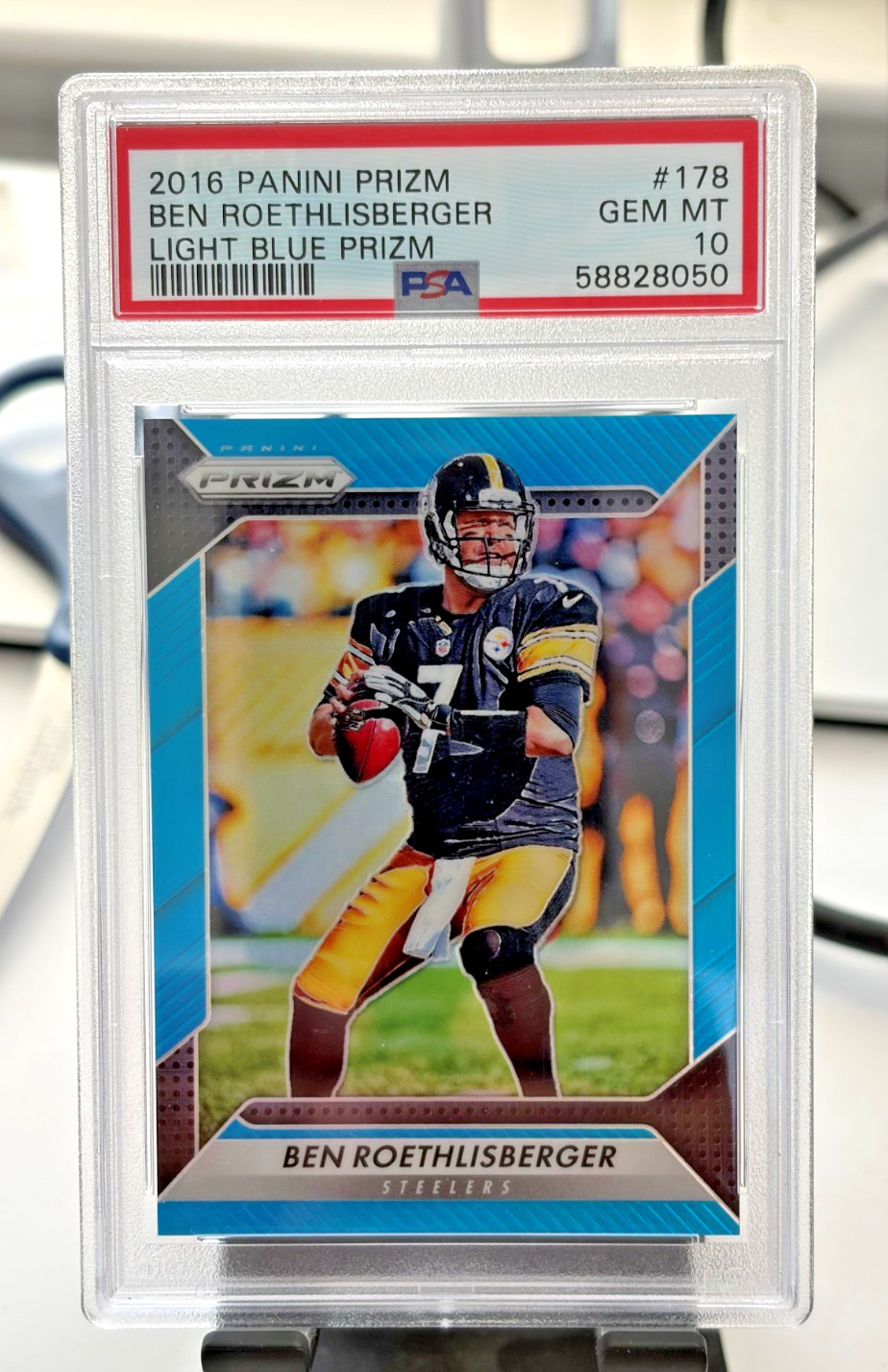 2016 Panini Prizm - Ben Roethlisberger #178 Light Blue Prizm /199 (POP 3)