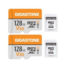 GIGASTONE 128GB Micro SD Card 2-Pack, A1 V30 4K Video Recording, Compatible w...