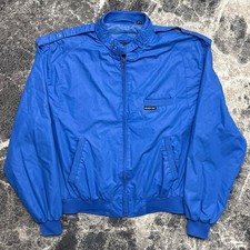 Vintage Members Only Jacket Mens 44 XL Blue Bomber Full Zip 80s 90s Hong Kong