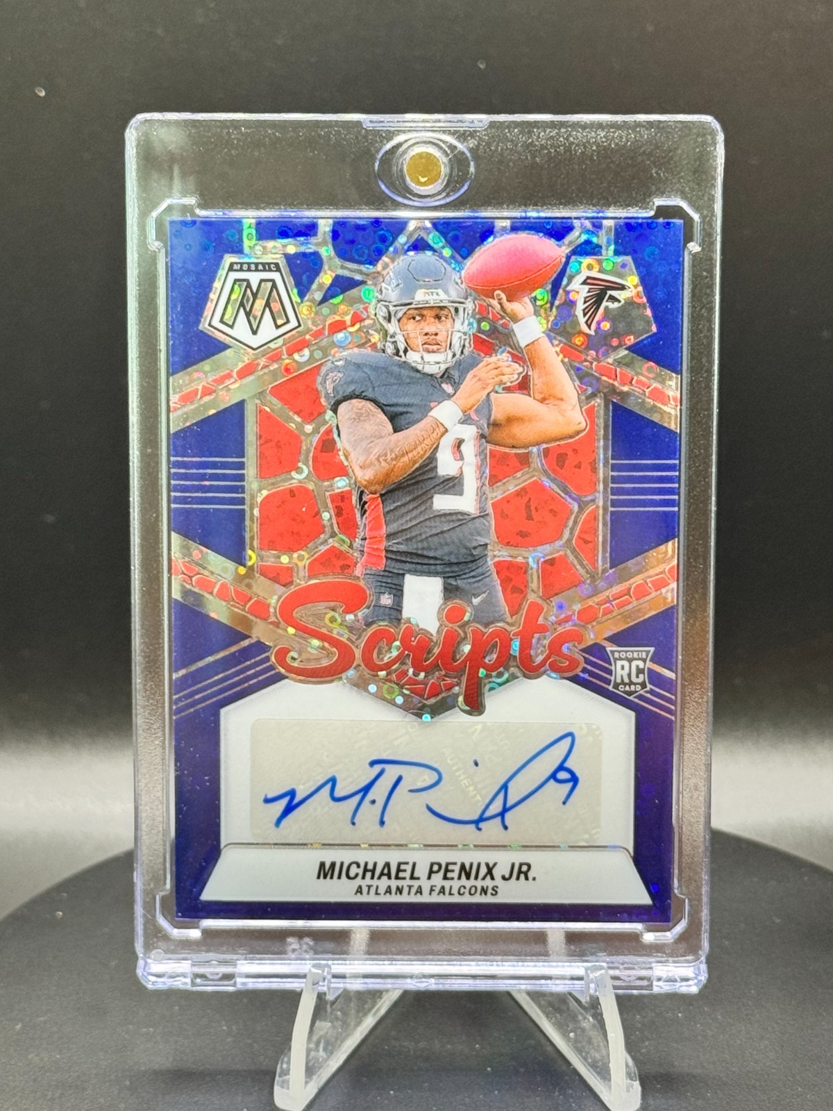 2024 Panini Mosaic Michael Penix Jr Scripts Rookie Auto #RS-MPJ