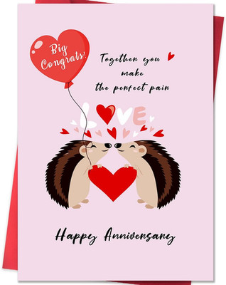 Funny Anniversary Card for Couple, Wedding Anniversary Card for Friends Family,