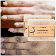 LKI Goat Milk Soap Bar, Honey Shea Butter, Face Body, All Natural 3.5 fl oz