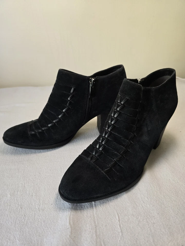 Mujer Franco Sarto Negro Tejido Frontal Botines Pradera Oscuro Femenino Capricho  Foto 4 de 4