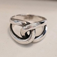 Sterling Silver Knotted Interwoven 925 RING