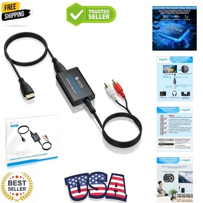 Professional eARC/ARC Audio Extractor-Plug & Play-Ultra Long 7ft Cable-Portab...
