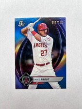 2022 Bowman Platinum Mike Trout Blue /150, corner issue