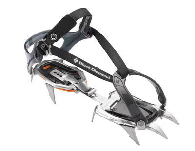 Black Diamond Contact Strap Crampons with ABS Plates for Alpine Adventures