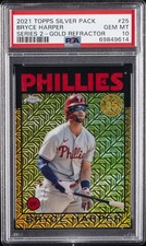 2021 TOPPS SILVER PACK 1986 CHROME PROMO #25 BRYCE HARPER 9/50 PSA 10