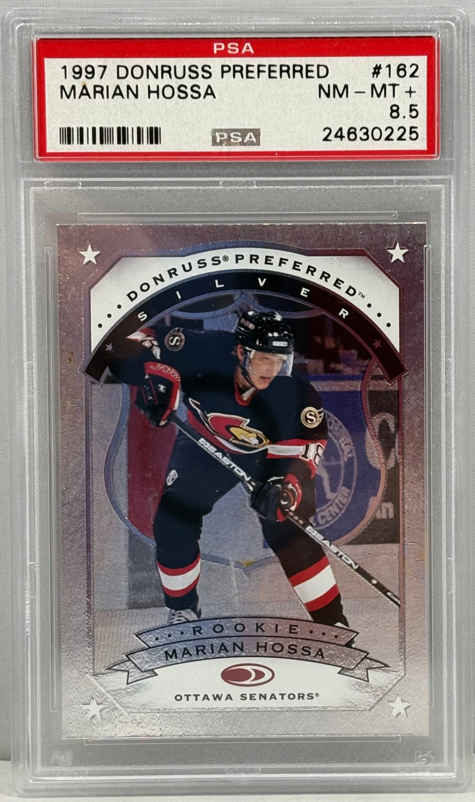 1997 Donruss Preferred - #162 - Marian Hossa Rookie Card - PSA 8.5