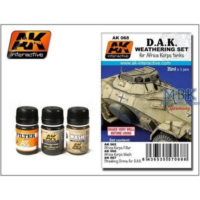 AK Interactive S.L. AK-068 Afrika Korps (DAK) Weathering Set