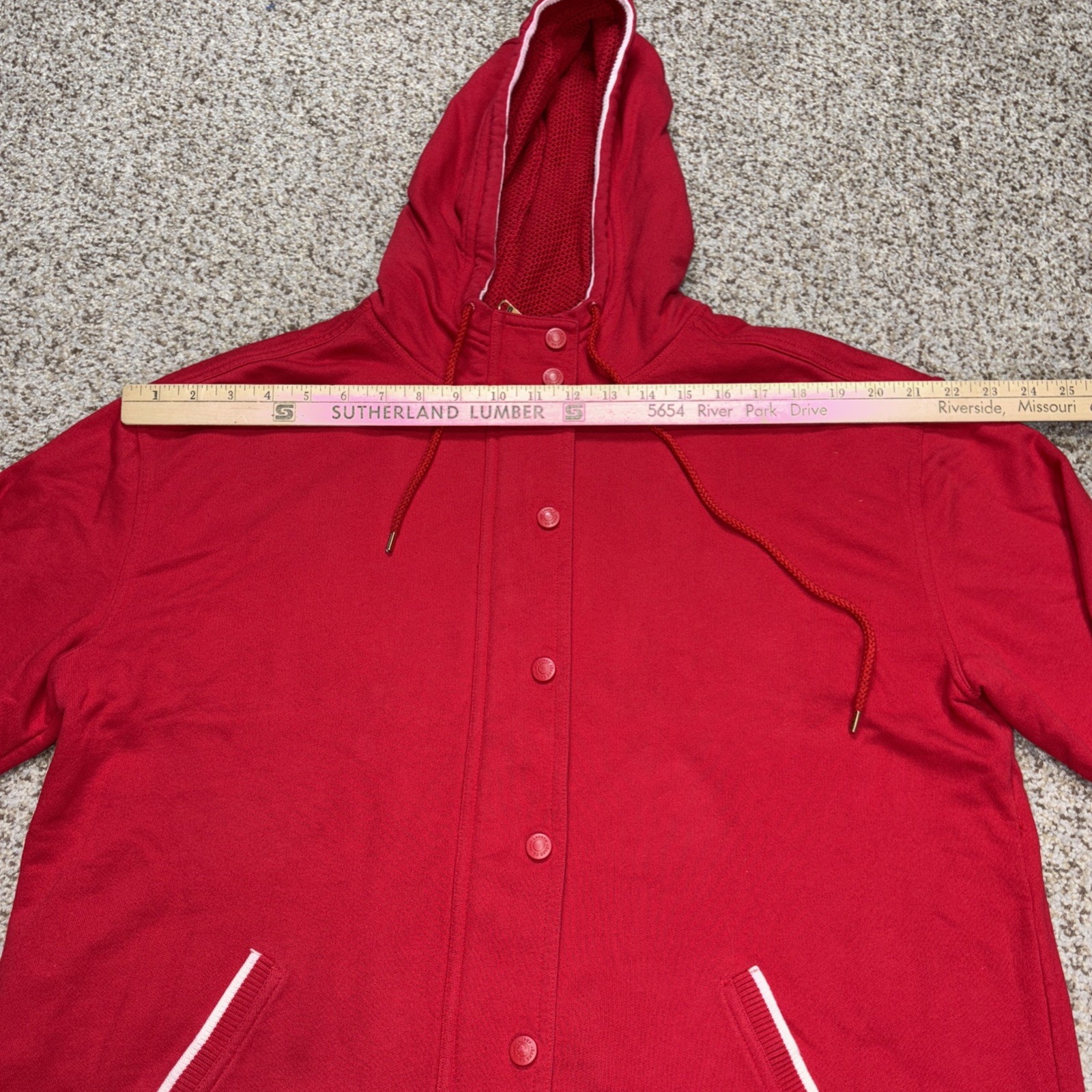 Vintage Ralph Lauren Red Full Zip Sweatshirt Women’s XL Lauren Jeans Co - View 9