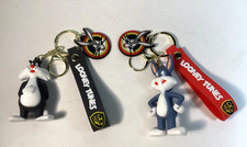 Bugs Bunny  Sylvester the Cat Looney Tunes Keychains Wristlet Backpack Clip New