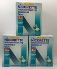 3 Nicorette Nicotine Gum 4mg White Ice Mint 160x3=480 Pcs Exp 1/27