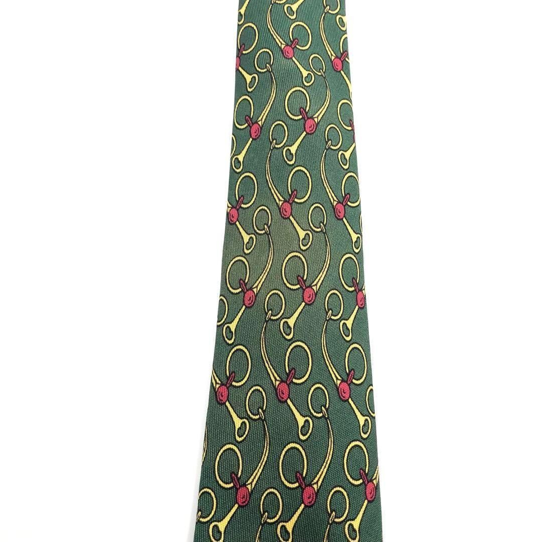 Condition HERMES Tie Metal Pattern Small Pattern … - image 9