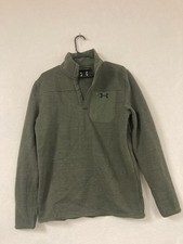 Under Armour Specialist Henley 2.0 Pullover Sweater Mens Medium Green Snap-T