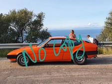 SUPERBE MATRA (SIMCA) BAGHEERA ORANGE EN BORD DE MER....... PHOTO (10x15 CM)