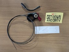 KS SEATPOST LEVER, BLACK AND RED, NEW, ALUMINIUM, WITH CABLE