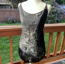 Vintage Malizia by La Perla Luxury Italian Designer black Lingerie Slip Size 8