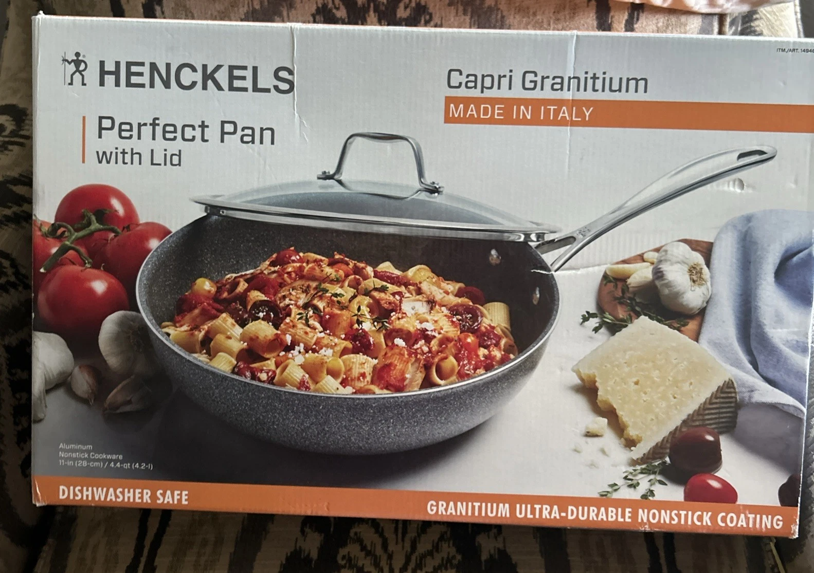 Henckels Capri Ceramic 11-inch Aluminum Ceramic Nonstick Perfect Pan with Lid