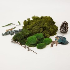 1 lbs Moss Large Natural Green Decorative Reindeer Leaves Ferns Plant Christmas