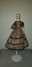 Antique Old china porcelain head doll cloth body