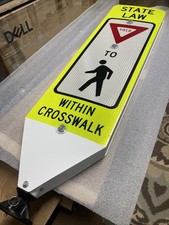 Yield within Crosswalk Sign And Fixed Base, 48"In H, 12" In W, Y4937