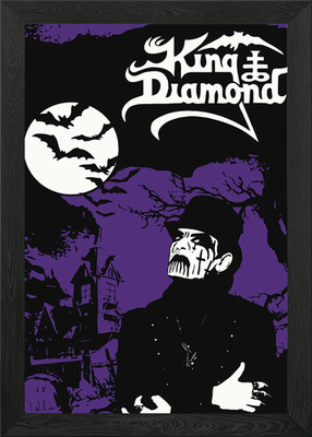 King Diamond Halloween Night Framed Wall Art Poster Canvas Print Picture