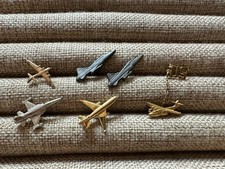 Vintage Airplane And Jet Lapel And Tie Pin Lo...