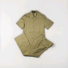 Vintage 70's OUI Safari Field Tan Multi Pocket Cotton Blend Field Suit XL