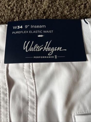 Walter Hagen Pureflex P11 9" EWaist weiß Gr. 34 UPF50+ 2-Wege Stretch Golfshorts - Bild 6 von 6