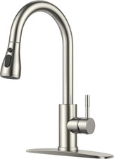 Kitchen Faucets with Pull down Sprayer, Brushed Nickel High Arc Single Handle St
