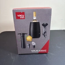 Vacu Vin Wine Set Elegant Opener Chiller Saver Pourer NewOB Wine Accessory