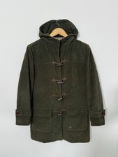 Burberry Damen Vintage Quilt Cord Nova Check gefüttert Duffelcoat grün UK 10