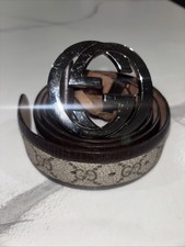 Gucci Belt GG Men  s Size 42 Brown