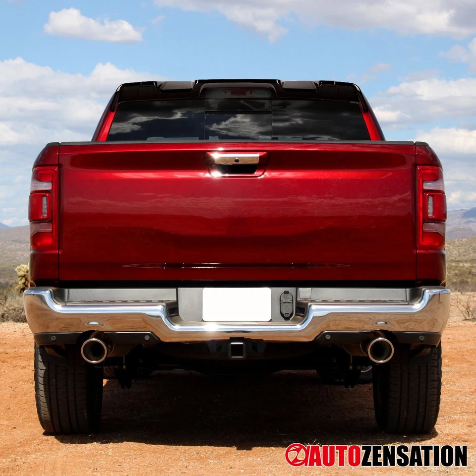 Fit 2019-2024 Dodge Ram 1500 Glossy Black Roof Truck Cab Spoiler Wing 3PC Style Foto 3 de 4