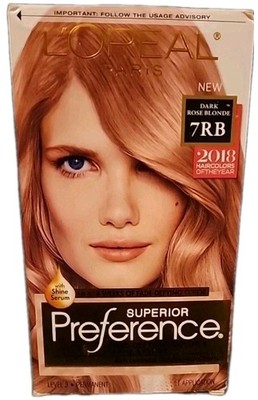 L'OREAL SUPERIOR PREFERENCE 7RB DK ROSE BLONDE FADE DEFYING HAIR COLOR FREE SHIP