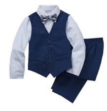Van Heusen Little Boys 4 Piece Suit Set Navy Size 7