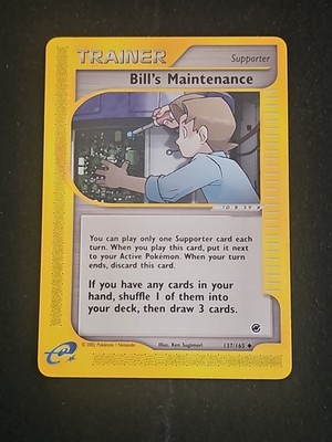 Pokémon TCG Bill's Maintenance 137/165 Expedition LP 2002 WOTC Non-Holo