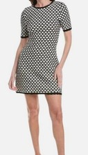 Oscar De La Renta Women's Black Silk-Blend Mini Dress Size S