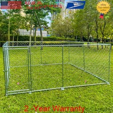 10FTx10FT Outdoor Dog Run House Kennel Dog Exercise Cage Enclosure Fence Playpen
